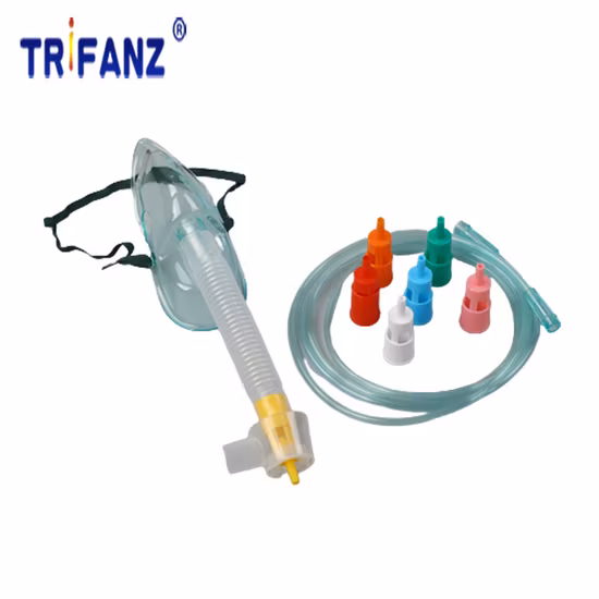 Single Use Disposable Oxygen Mask Medical Mask Oxygen Face Mask for Adult with Tubing ISO13485